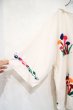 画像9: ホワイト×カラフルキノコ＆お花＆鳥刺繍ポケット付き五分袖プルオーバートップ (9)
