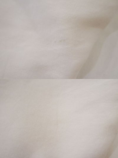 画像1: 50〜60年代”King Louie”ホワイト×ブルーチェーンステッチ英字プリントポケット付き開襟半袖ボウリングシャツ