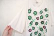 画像9: made in USA "FRUIT OF THE LOOM"ホワイト×グリーンクルーネック半袖Tシャツ (9)