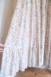 画像12: 60〜70年代ホワイト×カラフル花柄レース付きラウンドネックパフスリーブ半袖ドレス (12)