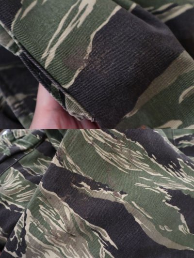 画像3: u.s. militaryブラック×カーキポケット付きタイガーカモフラージュパンツ