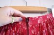 画像11: 60〜70年代レッド花柄インド綿スカート (11)
