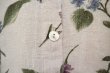 画像11: 生成り×パープル×ブルー花柄襟付き半袖シャツ (11)
