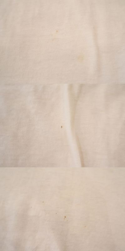 画像2: 70年代”Champion”バータグ　ホワイト×ネイビーロゴプリントラウンドネック半袖リンガーTシャツ