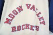 画像8: 70年代”Champion”バータグ　ホワイト×ネイビー×レッド染み込みプリントラウンドネック半袖フットボールTシャツ (8)