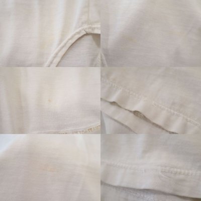 画像2: 60〜70年代”RUSSELL”ホワイト×パープル×イエローナンバリングVネック半袖フットボールTシャツ
