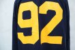 画像9: 80年代”Champion”トリコタグネイビー×イエローナンバリングクルーネック七分袖フットボールTシャツ (9)
