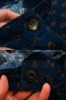画像11: モスグリーン×ゴールドイエローペイズリー＆花柄ポケット付きコーデュロイスカート (11)