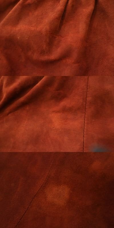 画像1: 70年代”CHAR”レッドブラウン無地ポケット付きフレアスカート