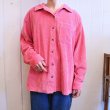 画像2: ”L.L.Beane”ピンク無地胸ポケット付き長袖コーデュロイシャツ (2)