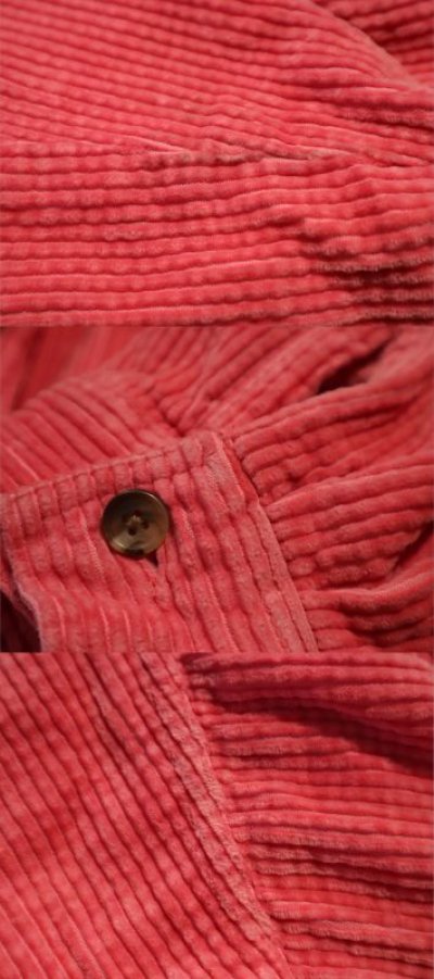 画像2: ”L.L.Beane”ピンク無地胸ポケット付き長袖コーデュロイシャツ