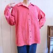 画像1: ”L.L.Beane”ピンク無地胸ポケット付き長袖コーデュロイシャツ (1)