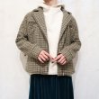 画像3: ▼30％OFF▼　”Ralph Lauren”ベージュ×ブラックチェック柄ポケット付き開襟長袖ウールジャケット (3)