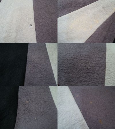 画像1: 50〜60年代ブラック×グレーラインデザインフェルトサーキュラースカート