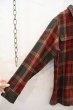 画像8: ”Ralph Lauren” レッド×カーキチェック胸ポケット付き長袖フルジップウールシャツ (8)
