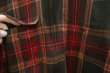 画像10: ”Ralph Lauren” レッド×カーキチェック胸ポケット付き長袖フルジップウールシャツ (10)