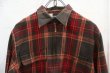 画像7: ”Ralph Lauren” レッド×カーキチェック胸ポケット付き長袖フルジップウールシャツ (7)