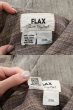 画像15: ”FLAX” ベージュブラウン×生成り×グレーハーフボタン襟付き長袖リネンドレス (15)