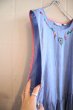 画像8: ライトブルー♡＆リーフ刺繡ポケット付きノースリーブオーバードレス (8)