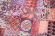 画像12: 60年代 ピンク×ライトパープル×パープル花柄刺繍入りスクエアネック半袖インドコットンドレス (12)