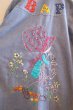 画像17: ライトブルー×イエロー×ブルー花＆女の子刺繍パッチワーク切替胸ポケット付き長袖シャンブレーシャツ (17)
