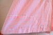 画像11: サーモンピンク×ホワイトストライプ布ベルト&ポケット付きフロントボタン半袖ドレス (11)