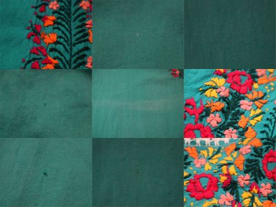 画像2: 60〜70年代ターコイズグリーン×カラフルサンアントニーノ刺繡半袖メキシカンドレス