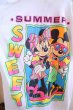 画像14: made in USA ホワイト×カラフルミッキーマウス＆ミニーマウス両面プリントクルーネック半袖Tシャツ (14)