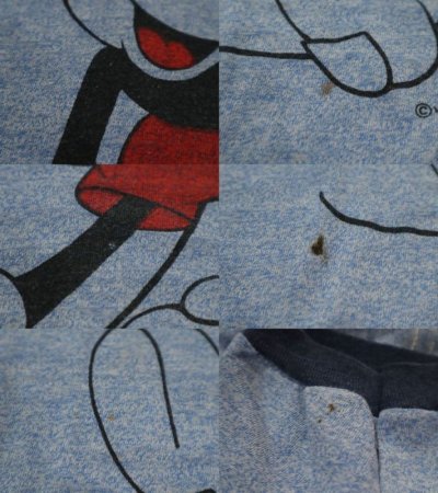 画像2: ライトブルー×ブラック×レッドミッキーマウスプリントクルーネック半袖リンガーTシャツ