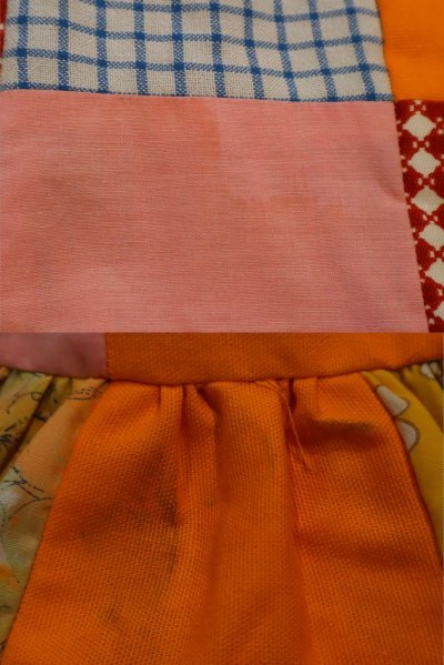 画像2: 60〜70年代カラフルリアルパッチワーク裾フリルスカート