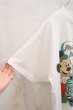 画像10: made in USA ホワイト×ブラック×グリーンミッキーマウス＆ミニーマウスプリントクルーネック半袖Tシャツ (10)