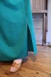 画像8: エメラルドグリーン×カラフルサンアントニーノ刺繡半袖メキシカンドレス (8)