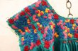 画像15: エメラルドグリーン×カラフルサンアントニーノ刺繡半袖メキシカンドレス (15)