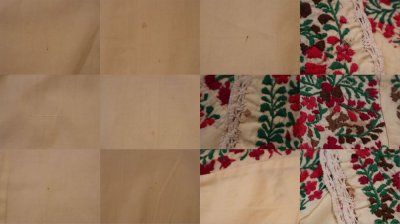 画像3: ライトイエロー×パープル×グリーンサンアントニーノ刺繍半袖メキシカンドレス