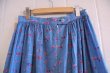 画像14: 60年代ブルー×ピンク人＆風景柄裾フリルロングスカート (14)