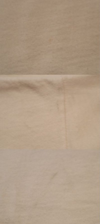 画像2: 73〜82年代"Champion"ホワイト×ネイビー×オレンジロゴプリントクルーネック半袖リンガーTシャツ
