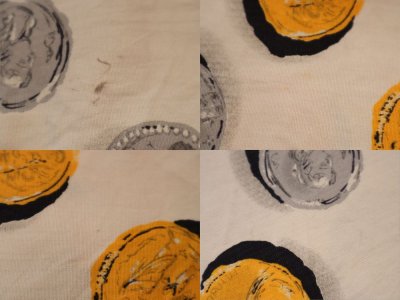 画像2: 50〜60年代 クリーム×オレンジ×グレーコイン柄サーキュラースカート