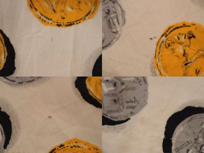 画像3: 50〜60年代 クリーム×オレンジ×グレーコイン柄サーキュラースカート