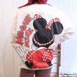 画像5: ホワイト×カラフルMinnie Mouse ＆ Mickey Mouseプリントクルーネック長袖中綿リバーシブルスウェット (5)