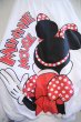 画像16: ホワイト×カラフルMinnie Mouse ＆ Mickey Mouseプリントクルーネック長袖中綿リバーシブルスウェット (16)