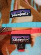 画像13: ”Patagonia”ライトブルー×ブラウン×ピンクリーフ柄胸ポケットハーフスナップボタンハイネック長袖フリーストップ (13)