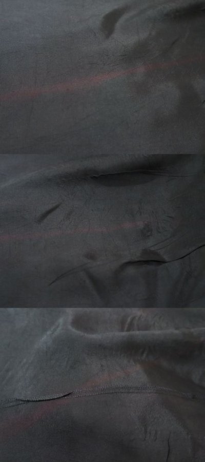 画像2: ブラック×ブルー×ライトグリーンストライプ＆小花柄裾レース＆サテンテープポケット付きチロルスカート