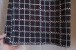 画像12: 70年代ブラウン×ライトブルー×ホワイトチェック＆楕円柄ポリエステルイージーパンツ (12)