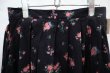 画像8: ”Laura ashley” ブラック×ピンク×グリーン花柄ポケット付きコーデュロイスカート (8)