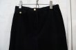 画像7: "Ralph Lauren"ブラック無地飾りポケット付きスリット入りコーデュロイスカート (7)
