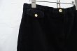 画像8: "Ralph Lauren"ブラック無地飾りポケット付きスリット入りコーデュロイスカート (8)
