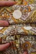 画像15: 70年代レモンイエロー×オレンジ×パステルパープル花柄キルティングロングスカート (15)