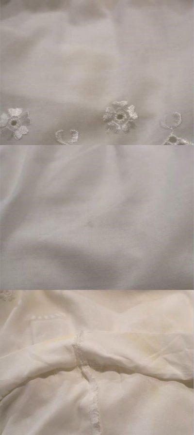 画像2: ネイビー×ホワイトギンガムチェック&花柄パッチワークポケット付きスカート