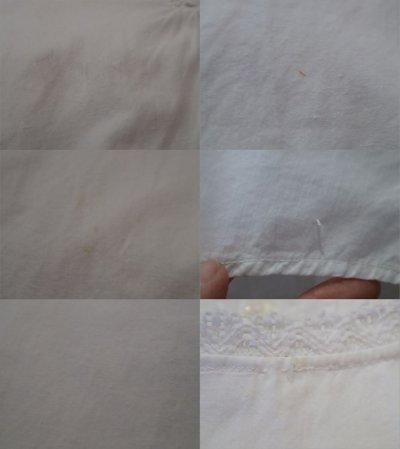 画像2: ホワイトかぎ編みレース切替タックデザイン長袖プルオーバーシャツドレス