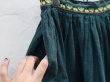 画像9: グリーン×ホワイト×ピンクレッドグアテマラ刺繍ポケット付きスカート (9)